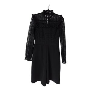 Adelyn Rae Black A-Line Dress with Bishop Sleeves Sz small